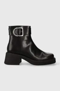 Kožené kotníkové boty Vagabond Shoemakers DORAH dámské, černá barva, na podpatku, 5642.201.20
