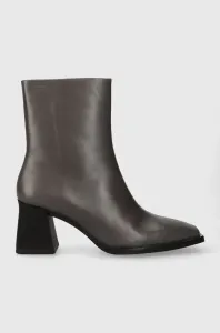 Kožené kotníkové boty Vagabond Shoemakers HEDDA dámské, šedá barva, na podpatku, 5002.001.18