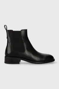 Kožené kotníkové boty Vagabond Shoemakers SHEILA dámské, černá barva, na plochém podpatku, 5635.201.20