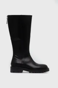 Kožené kozačky Vagabond Shoemakers Kenova dámské, černá barva, na platformě #5760914