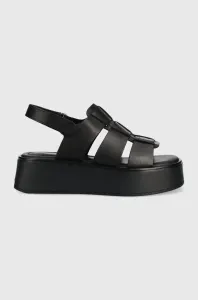 Kožené sandály Vagabond Shoemakers Courtney dámské, černá barva, na platformě #5088499