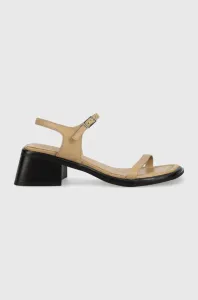Kožené sandály Vagabond Shoemakers INES dámské, béžová barva, na podpatku