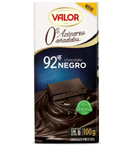 Valor Čokoláda bez cukru 92 % kakaa 100 g #1162412