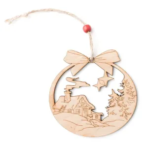 Dřevěná vánoční dekorace – 5ks v balení – MXH077