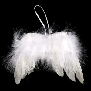 Andělská křídla z peří , barva bílá,  baleno 12ks v polybag. Cena za 1 ks