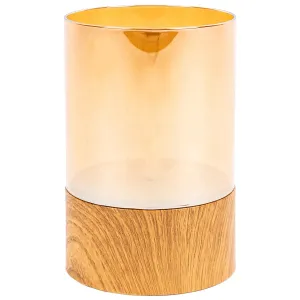 LED svíčka ve skle Amber, 10 x 15 cm