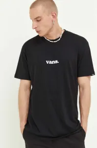 Bavlněné tričko Vans černá barva, s potiskem #6068394