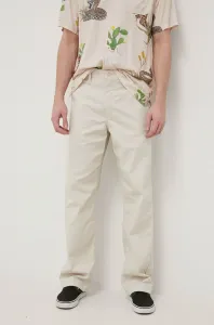 Kalhoty Vans pánské, béžová barva, ve střihu chinos #1980255