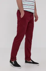 Kalhoty Vans pánské, červená barva, jednoduché