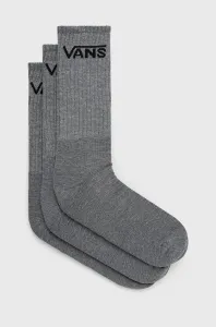 VANS 3 PACK - ponožky CLASSIC CREW Heather Grey 42,5-47