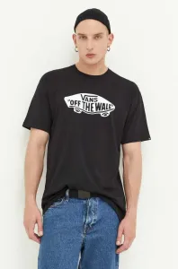 Bavlněné tričko Vans černá barva, s potiskem #1876026