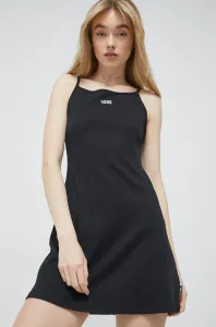 Šaty Vans černá barva, mini, VN0A5LMEY281-BLACKWHITE