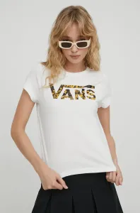 Bavlněné tričko Vans béžová barva #5537390