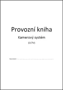 Provozní kniha CCTV - výtisk A4 dle GDPR (EU/2016/679)