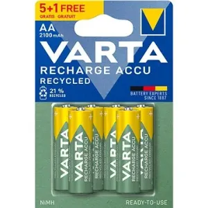 VARTA nabíjecí baterie Recharge Accu Recycled AA 2100 mAh R2U 5+1 ks