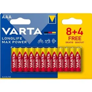 VARTA alkalická baterie Longlife Max Power AAA 8+4ks