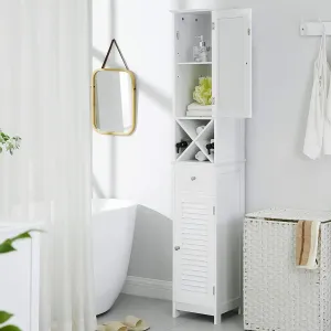 VASAGLE Koupelnová skříňka vysoká úzká bílá 32 x 170 x 30 cm #5033359