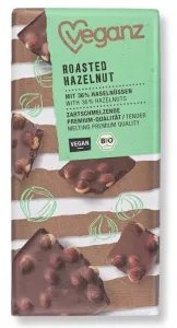 Veganz Čokoláda s praženými lískovými ořechy, Bio 90 g