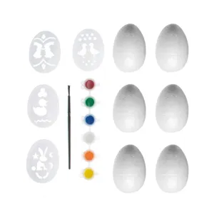 Kreativní sada na malování vajíček / 17 dílná (velikonoční set na)