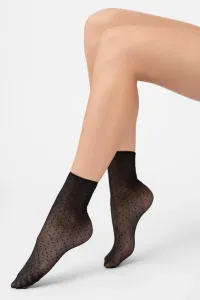 Černé vzorované silonkové ponožky Nolita