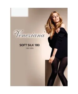 Veneziana Soft Silk 180 den 5-XL Punčochové kalhoty, 5-XL, nero/černá