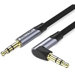 Vention 3.5mm Right Angle Male to Male Flat Aux Cable 3m Gray Aluminum Alloy Type