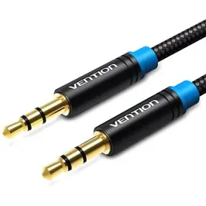 Vention Cotton Braided 3.5mm Jack Male to Male Audio Cable 2m Black Metal Type