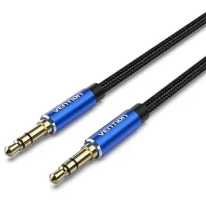 Vention Cotton Braided 3.5mm Male to Male Audio Cable 2m Blue Aluminum Alloy Type