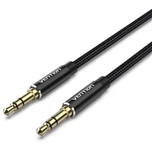 Vention Cotton Braided 3.5mm Male to Male Audio Cable 3m Black Aluminum Alloy Type