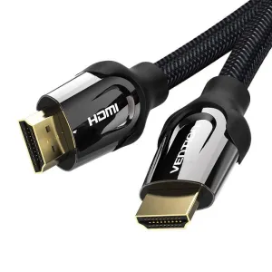 Vention Nylon Braided HDMI 2.0 Cable 2m Black Metal Type