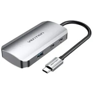 Vention 5-Port USB 3 Gen 1 / 3x USB3.0 / PD Hub 0.15M Gray Aluminum Alloy Type