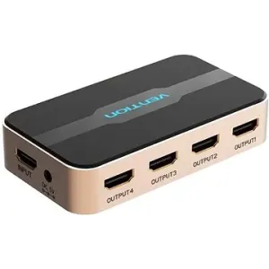 Vention 1 In 4 Out HDMI Splitter 4K@30Hz Gold Aluminum Alloy Type