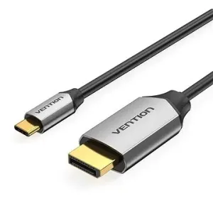 Vention USB-C to DP (DisplayPort) Cable 2M Black Aluminum Alloy Type