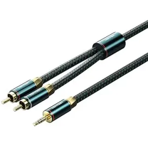 Vention Cotton Braided 3.5mm Male to 2RCA Male Audio Cable 10M Green Copper Type