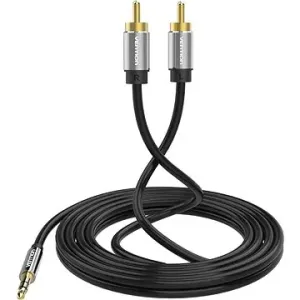 Vention 3.5mm Jack Male to 2x RCA Male Audio Cable 10m Black Metal Type