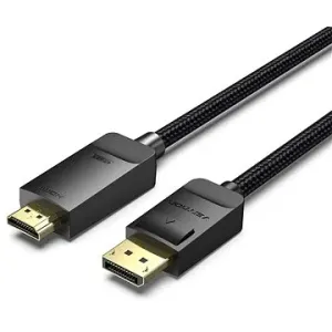 Vention Cotton Braided 4K DP (DisplayPort) to HDMI Cable 2M Black
