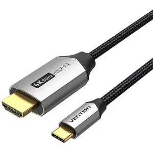 Vention Cotton Braided USB-C to HDMI Cable 1.5m Black Aluminum Alloy Type