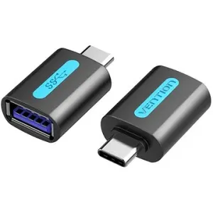Vention USB-C (M) to USB 3.0 (F) OTG Adapter Black PVC Type