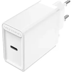 Vention 1-port USB-C Wall Charger (20W) White