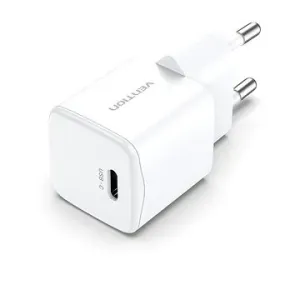 Vention Ultramini 1-Port USB-C Wall Charger (20W) EU-Plug White