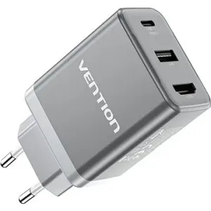 Vention USB-C + USB-A + HDMI GaN Laptop + Nintendo Switch Dock (60W / 5W / 4K@60Hz) Gray