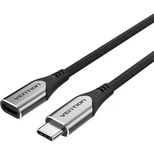 Vention Nylon Braided Type-C (USB-C) Extension Cable (4K / PD / 60W / 5Gbps / 3A) 1m Gray
