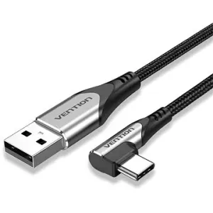 Vention Type-C (USB-C) 90° <-> USB 2.0 Cotton Cable Gray 0.5m Aluminum Alloy Type