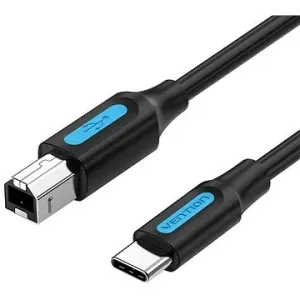 Vention USB-C 2.0 to USB-B Printer 2A Cable 1M Black #21043