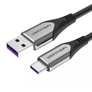 Vention USB-C to USB 2.0 Fast Charging Cable 5A 3M Gray Aluminum Alloy Type