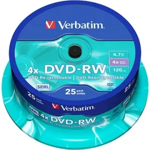 VERBATIM DVD-RW SERL 4,7GB, 4x, spindle 25 ks