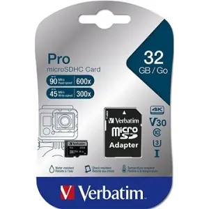 Verbatim MicroSDHC 32GB Pro + SD adaptér