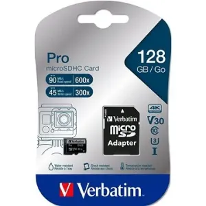 Verbatim MicroSDXC 128GB Pro + SD adaptér