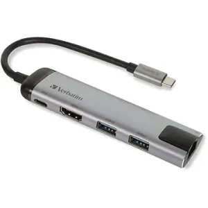 VERBATIM USB-C Multiport HUB USB 3.1 GEN 1/ 2x USB 3.0/ HDMI/ RJ45