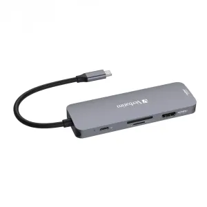 VERBATIM Hub USB-C Pro Multiport 8 Port, 3x USB 3.2, 1x USB-C, 2xHDMI, microSD/SD, šedá #5982835